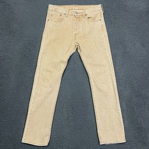 Levis Jeans Mens 30 Beige Denim Pants 501 XX Straight Fit Button Fly 30x30